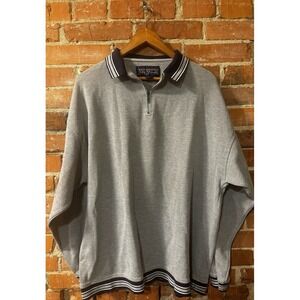 Jansport Women's‎ 1/4 Zip Pullover Gray Collared Sporty Vintage Size 2XL, XXL